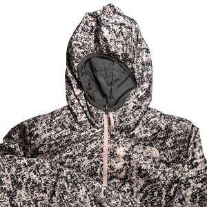 The North Face Girls Reversible Puffer Hooded Jacket Pink Black Gray Large 14-16